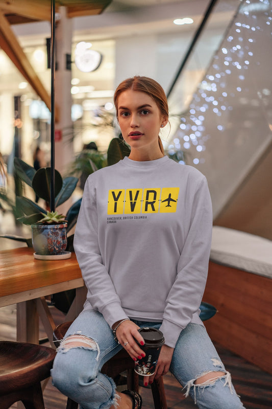 Bepaal zelf welke luchthavencode je op je sweater zet. 100% biologisch katoen - Kleur: Lavender