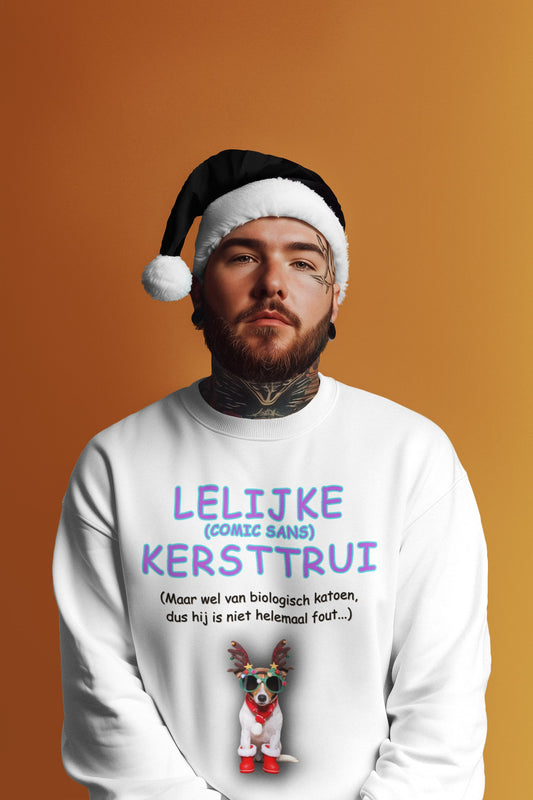 Lelijke Biologische Comic Sans Kersttrui
