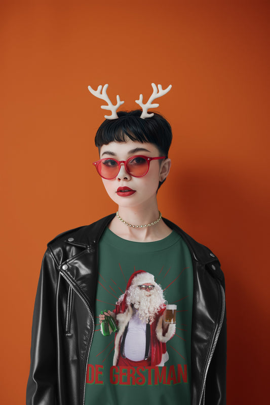 De Gerstman Kersttrui van 85% biologisch katoen en 15% gerecycled polyester - Kleur: Bottle Green