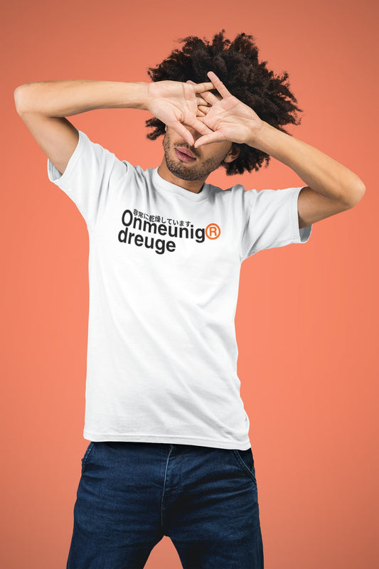 Onmeunigdreuge (Superdry in Twents dialect) Shirt - Kleur: White