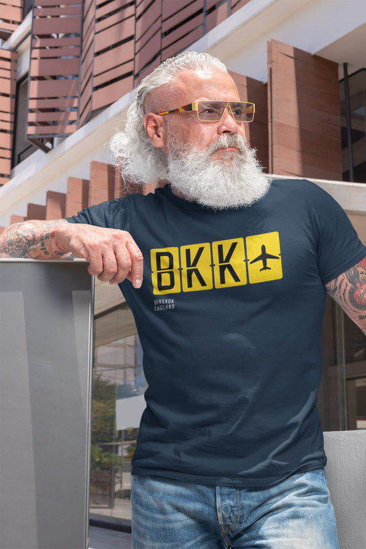 Bepaal zelf welke airport code je op je shirt zet. 100% biologisch katoen - Kleur: French Navy