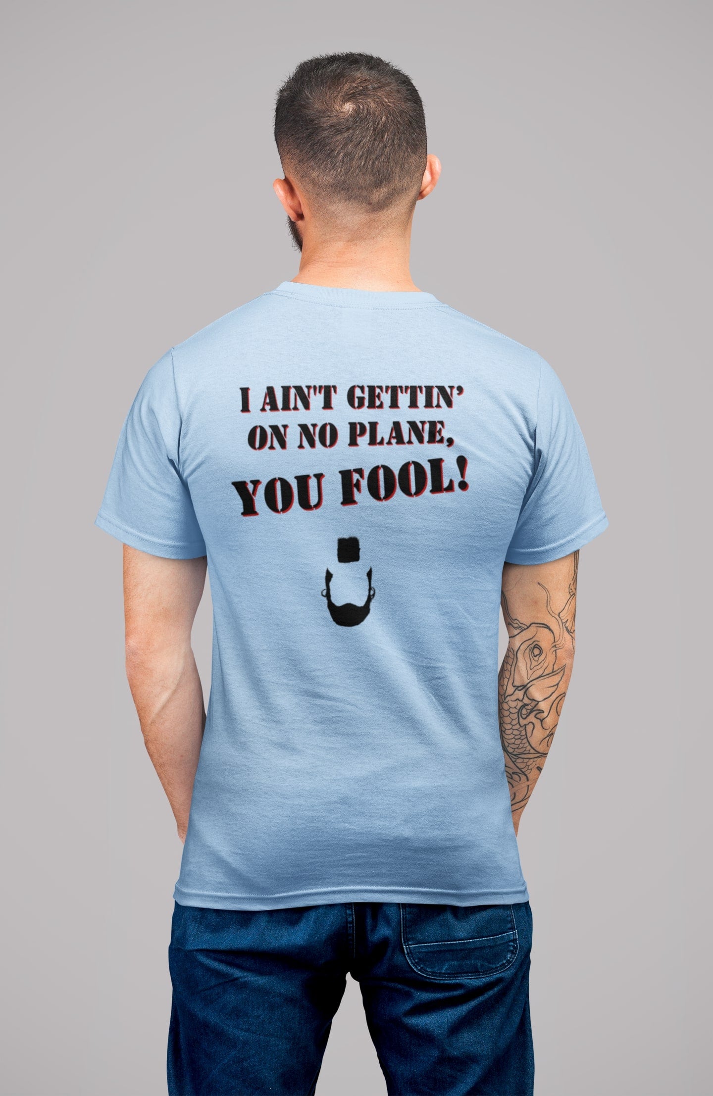 You fool! Beroemde quote van BA Baracus uit The A-Team. 100% biologisch katoen - Kleur: Blue Soul