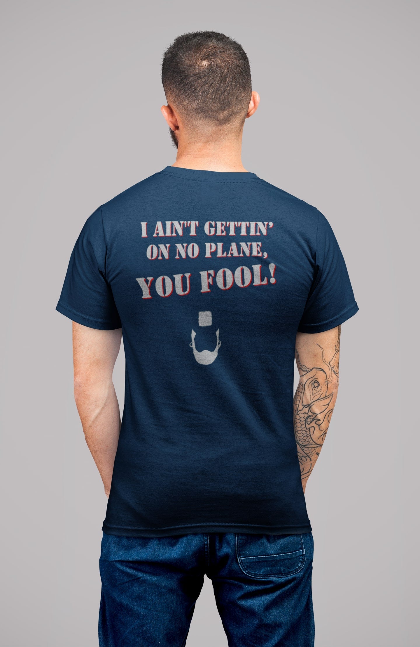 You fool! Beroemde quote van BA Baracus uit The A-Team. 100% biologisch katoen - Kleur: French Navy
