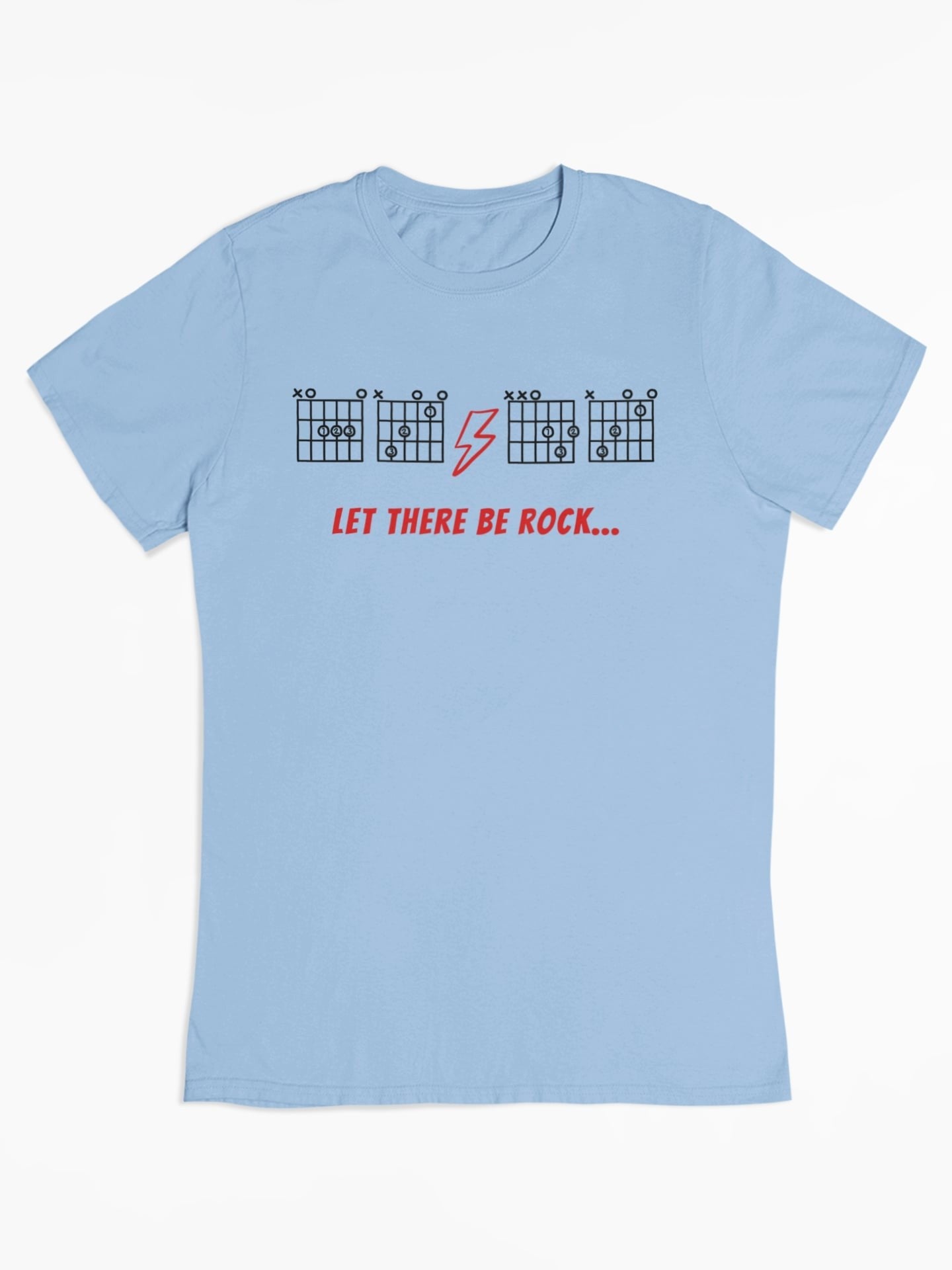 AC-DC in gitaarakkoorden. Let there be rock (flat lay) - Kleur: Blue Soul