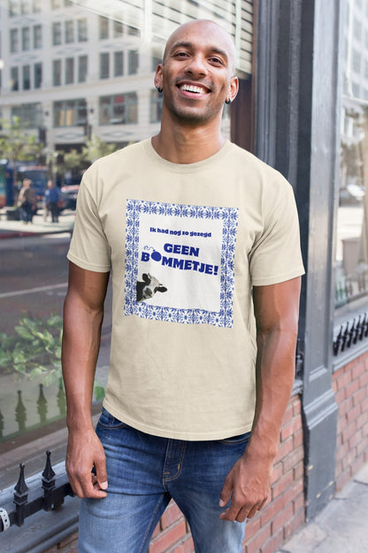 De beroemde quote uit de geweldige Melkunie reclame met de koeien uit de jaren '90. T-shirt van 100% biologisch katoen. Kleur: Natural Raw