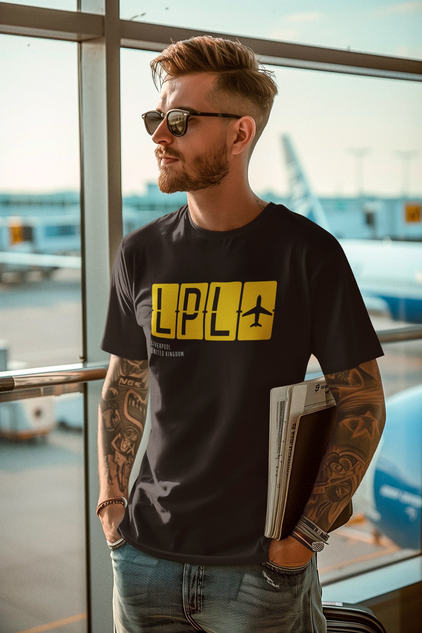 Bepaal zelf welke airport code je op je shirt zet. 100% biologisch katoen - Kleur: Black