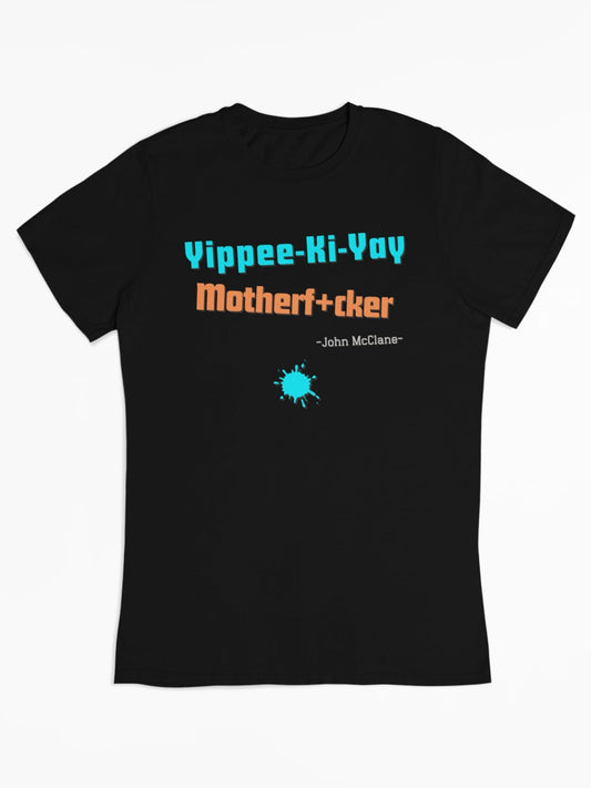 De beroemde quote uit de beruchte Die Hard films met Bruce Willis. Yippee Ki Yay Motherfucker - Kleur: Black